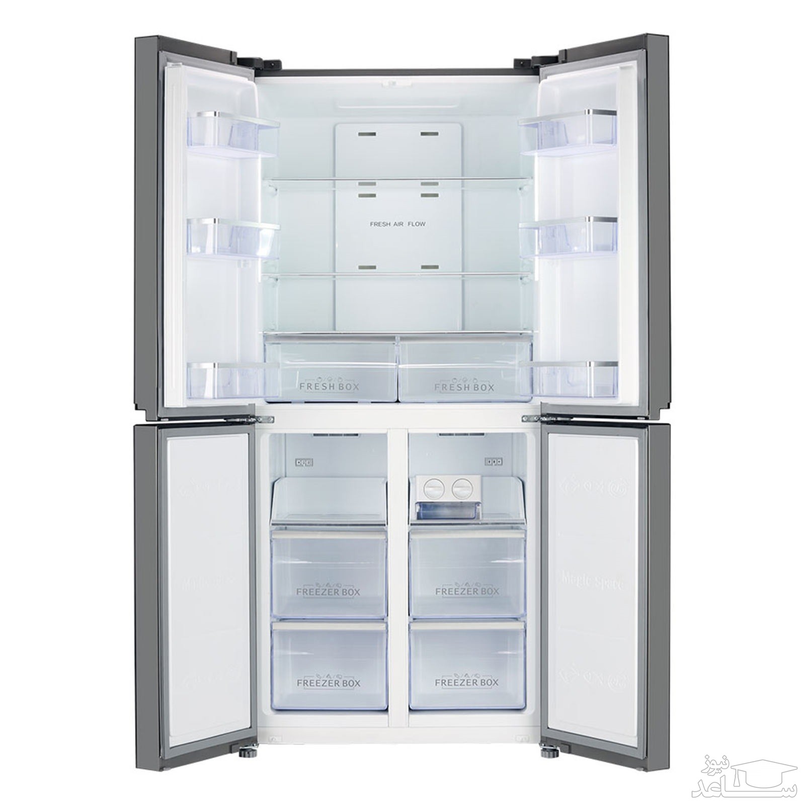 یخچال و فریزر ساید بای ساید جی پلاس مدل GSS-J906BG