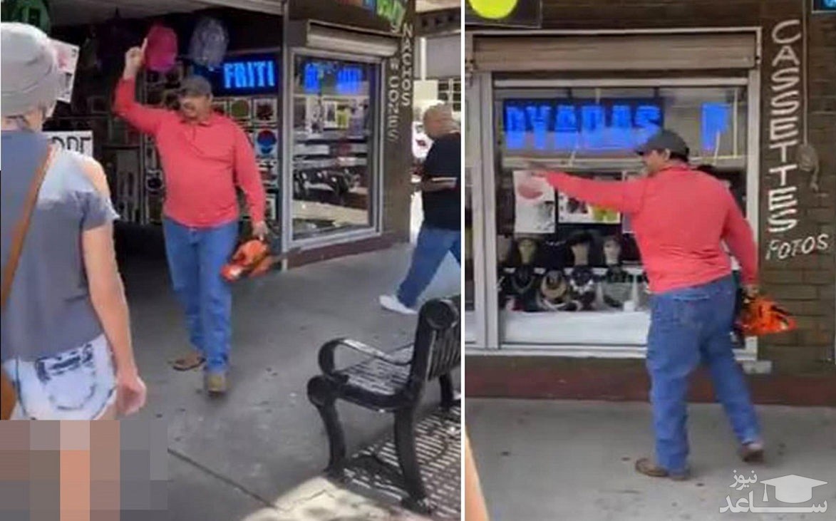 (فیلم) حمله با اره برقی به تظاهر کنندگان جورج فلوید