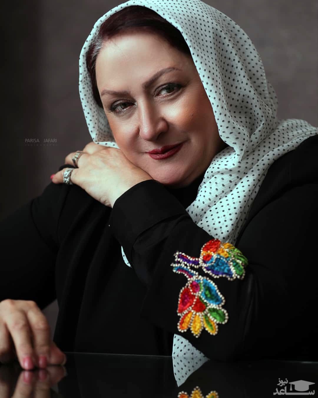 چهره غمزده مریم امیرجلالی با لباس مشکی