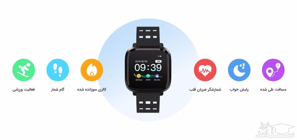 ساعت هوشمند زد تی ای مدل وای 8