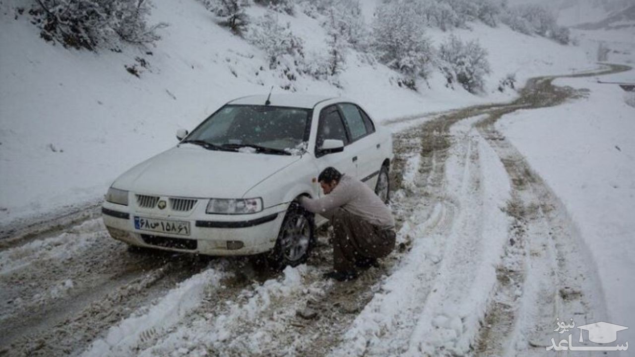 پیش بینی بارش برف و باران در جاده های ٢٥ استان+ توصیه پلیس