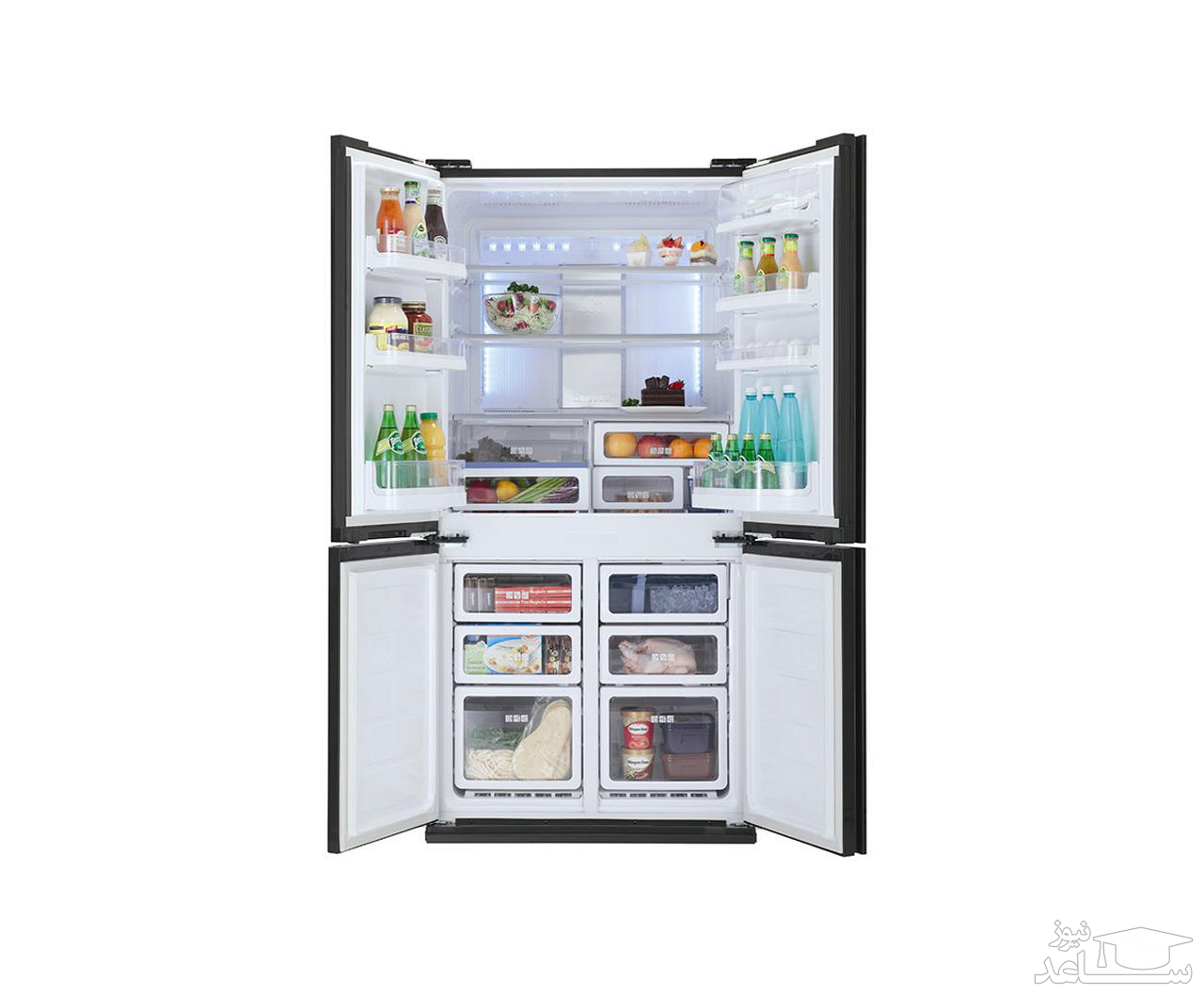 فضای داخلی یخچال فریزر شارپ مدل SJ-FP85V