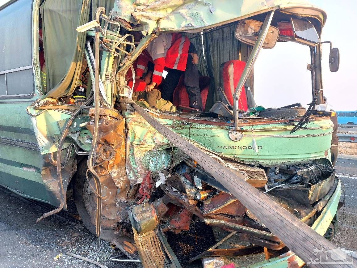 آخرین خبر از جزئیات تصادف ۲ دستگاه اتوبوس در جاده فرودگاه امام خمینی