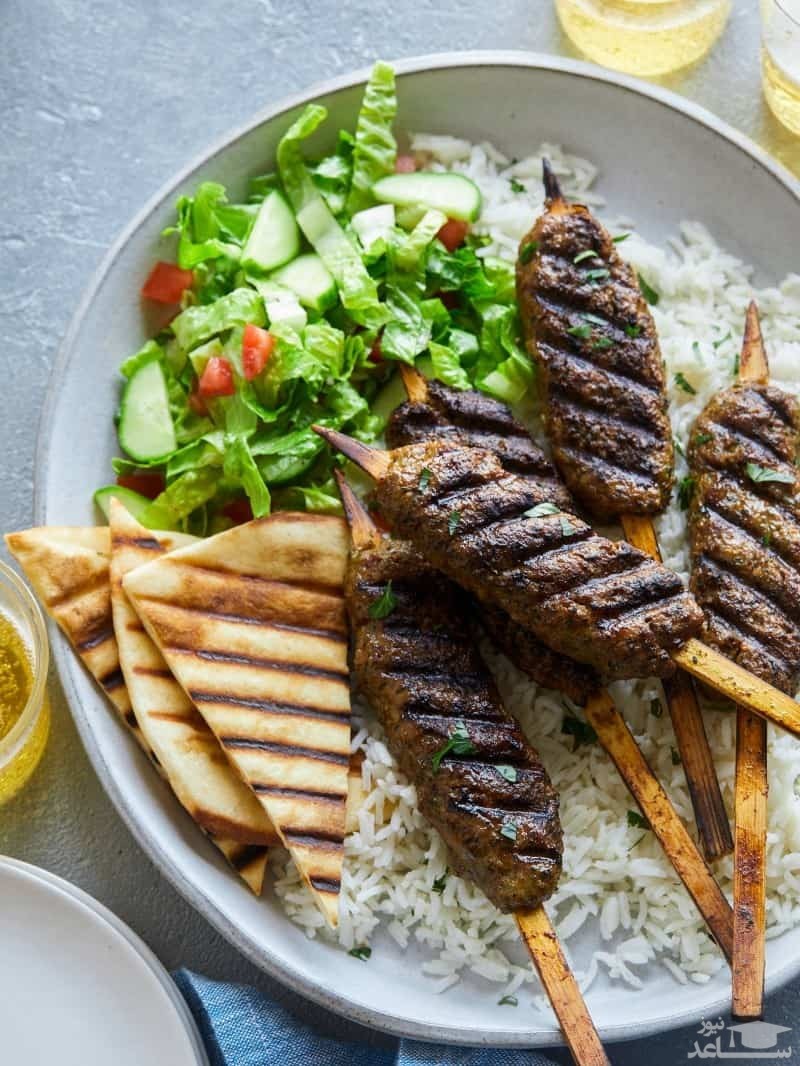 روش تهیه کباب عربی گوشت و سبزیجات لذیذ