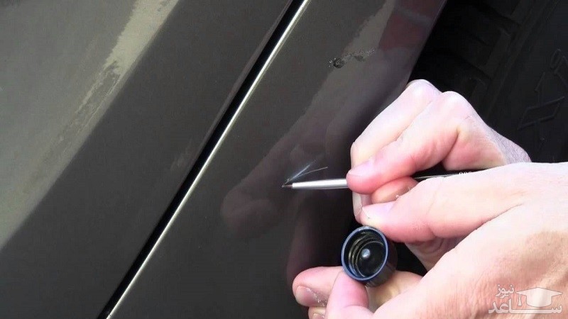 از بین بردن خش های ایجاد شده در بدنه خودرو با قلم خش گیر