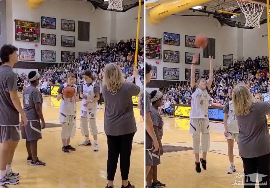 (فیلم) پرتاب تماشایی دختر نابینا و تشویق تماشاگران