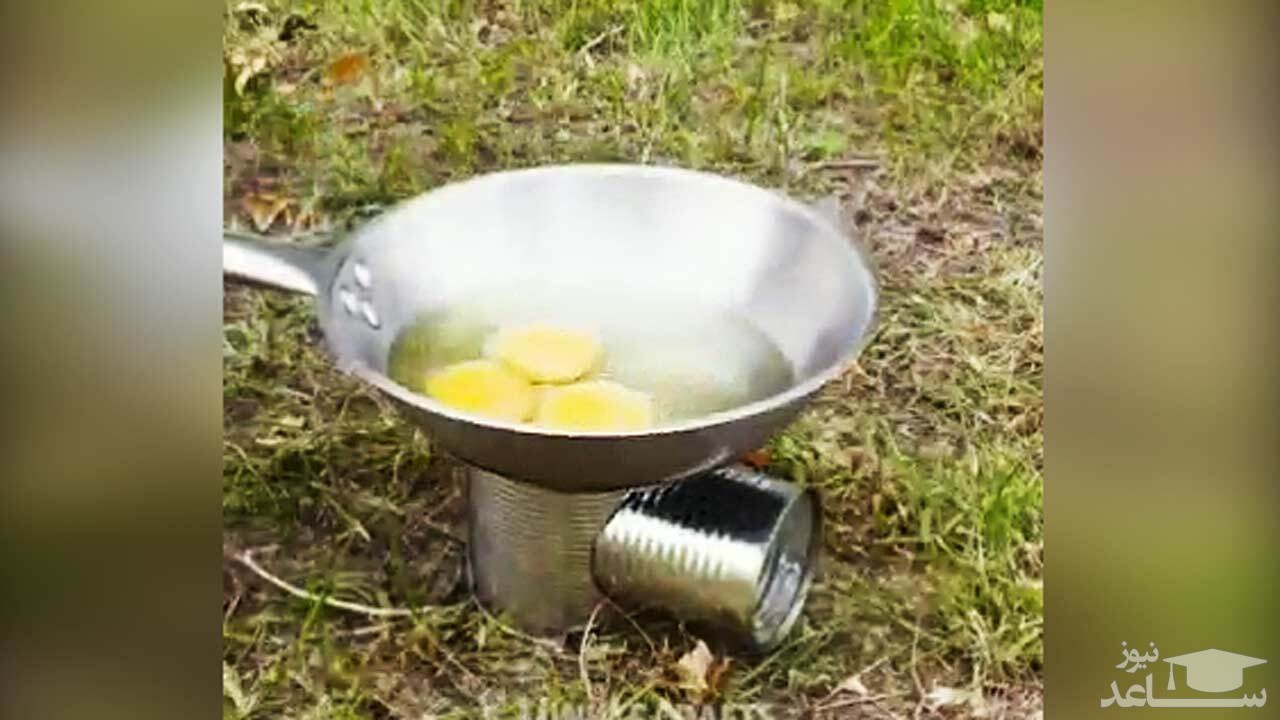 (فیلم) ساخت اجاق جالب با قوطی فلزی