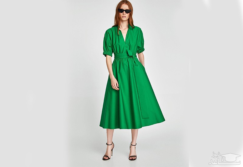 Zara Dress with Voluminous Sleeves