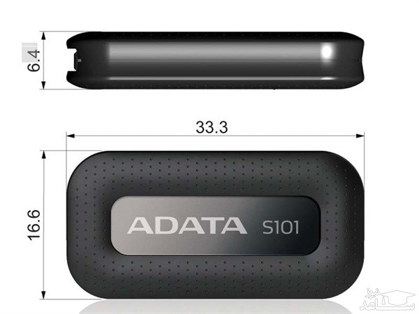 ابعاد فلش مموری ای دیتا مدل S101