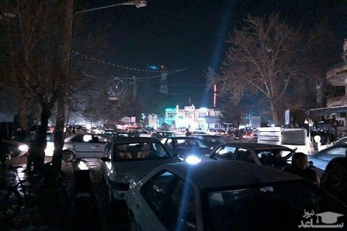 هجوم مردم سلماس به خیابان بعد از زلزله