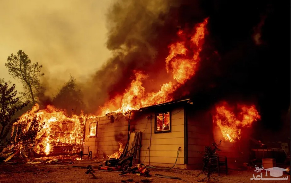 آتش سوزی جنگلی در ایالت کالیفرنیا آمریکا