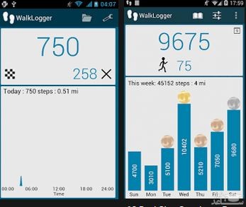 تصویرWalkLogger pedometer