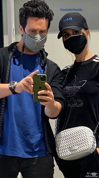 شاهرخ استخری و همسرش