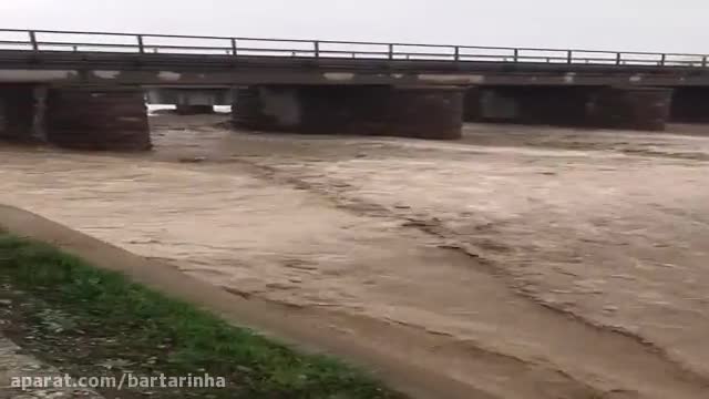 (فیلم) طغیان رودخانه کردان کرج در پی وقوع سیلاب