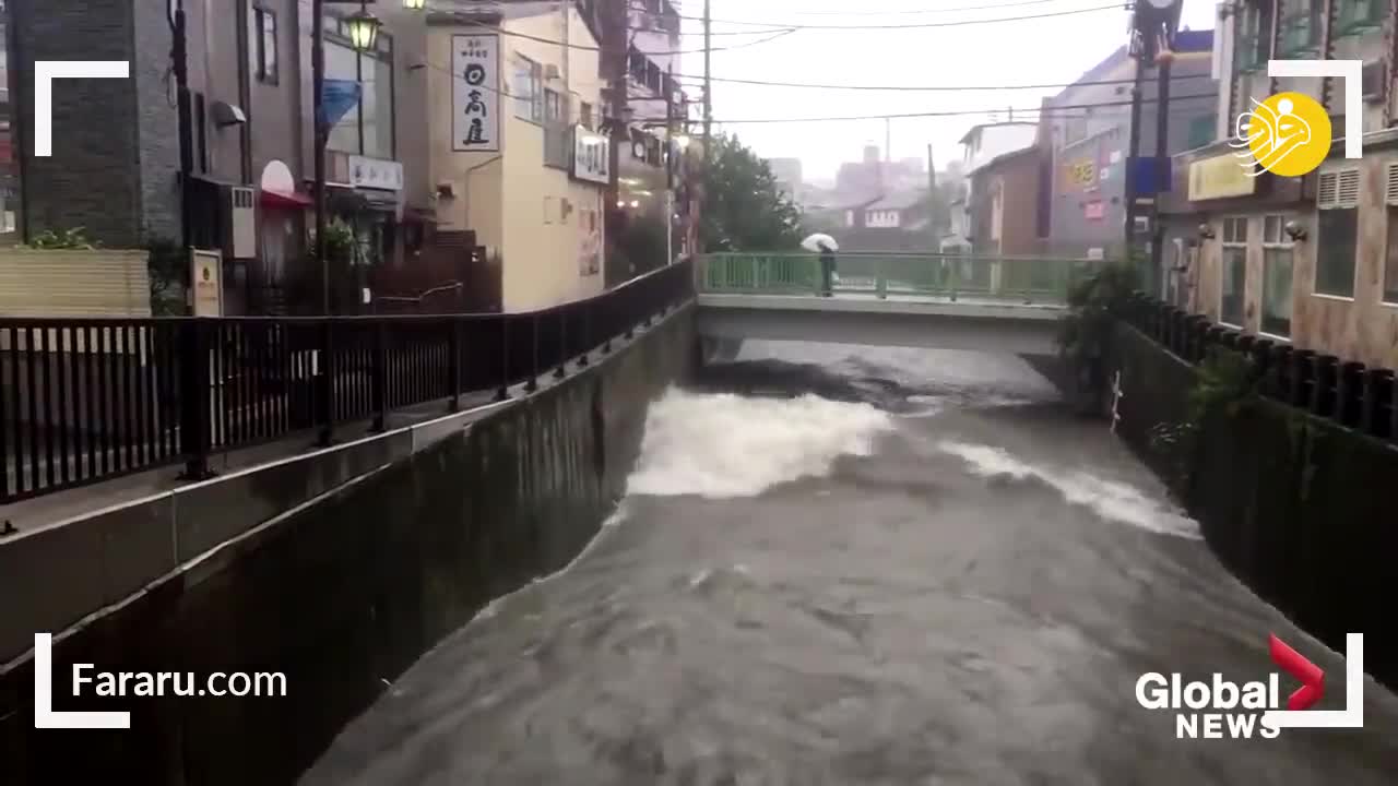 (فیلم) سهمگین‌ترین توفان ۶۰ سال اخیر در ژاپن