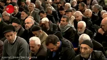 (فیلم) لحظه اعلام شهادت سردار سلیمانی در حرم رضوی