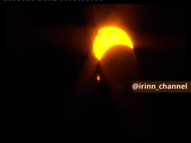 (فیلم) فیلمی از لحظه خورشید گرفتگی در تهران