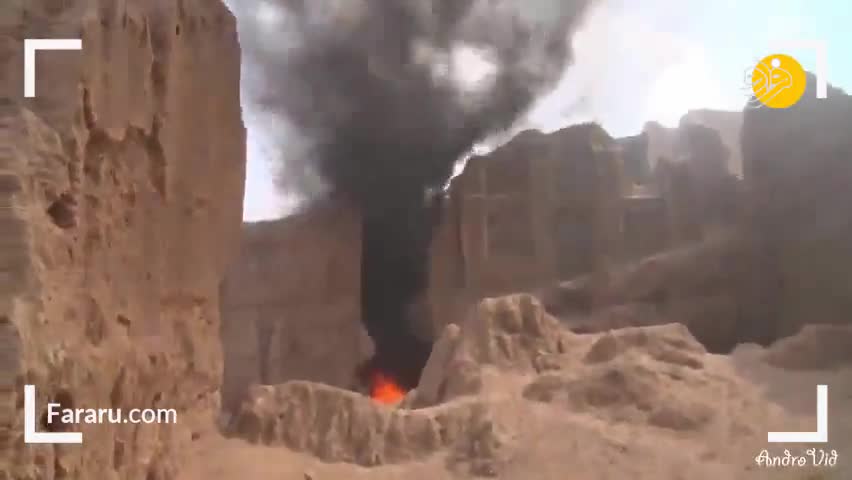 (فیلم) مانور آتش نشانی بنای تاریخی را به آتش کشید