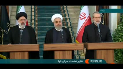 (فیلم) شوخی روحانی با شام جلسه سران قوا