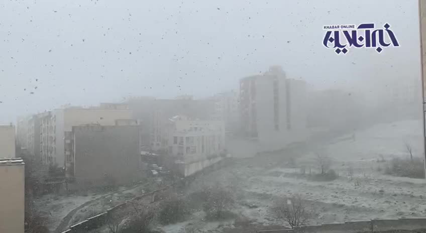 (فیلم) بارش برف بهاری اینگونه تهرانی‌ها را غافلگیر کرد