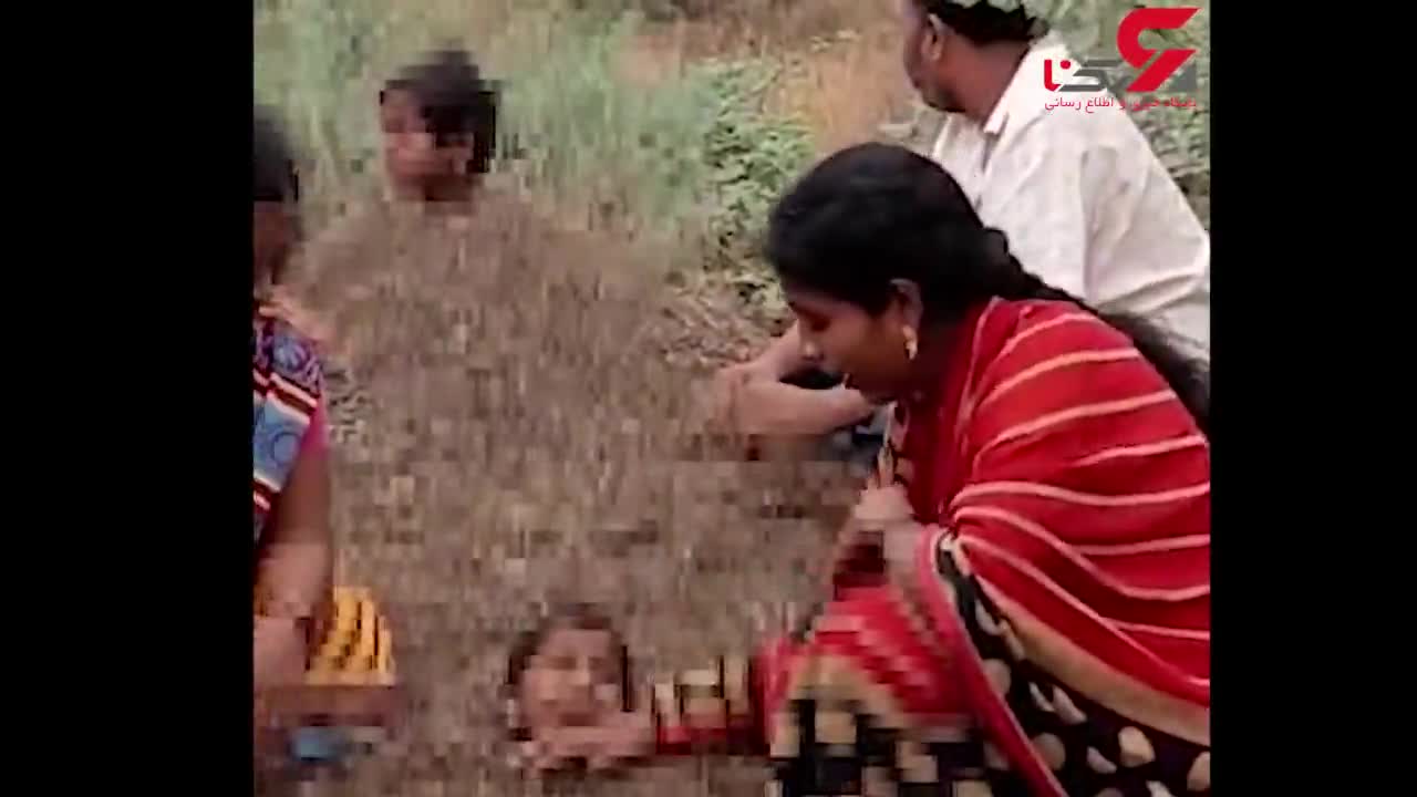 اقدام عجیب هنگام خورشید گرفتگی / دفن کودکان گریان زیر مدفوع گاو + فیلم