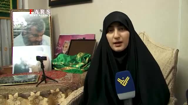 (فیلم) دختر سردار سلیمانی:‌ می‌دانم سید حسن نصرالله انتقام پدرم را می‌گیرد