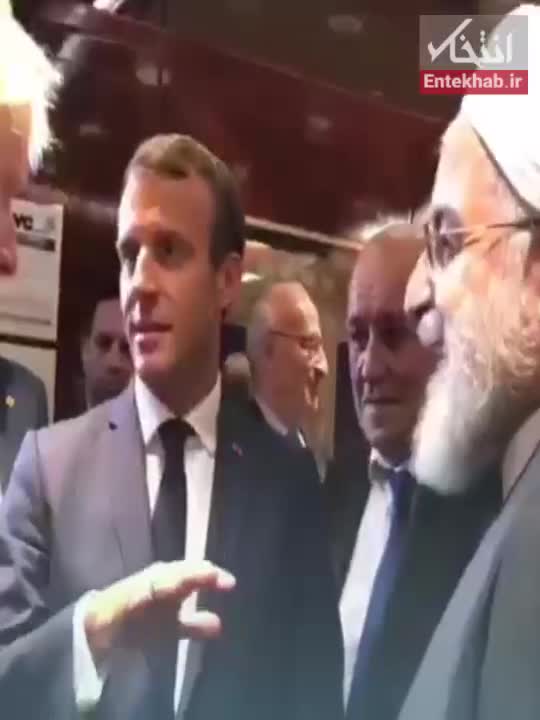 (فیلم) خوش و بش روحانی، مکرون و جانسون