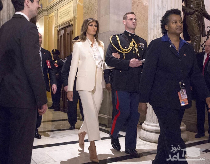 تصاویر حضور جنجالی ملانیا ترامپ بدون همسرش در مراسم کاخ سفید