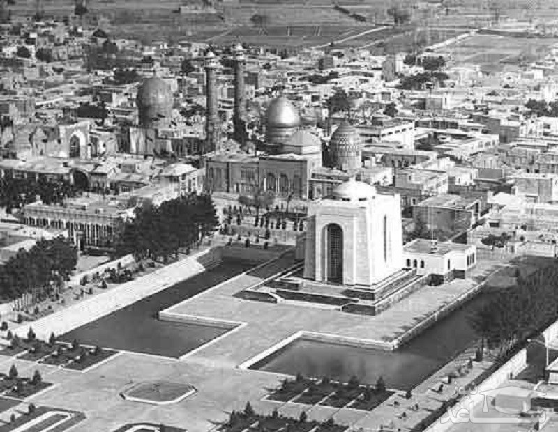 تصویر هوایی از مقبره رضا شاه در دهه ۵۰
