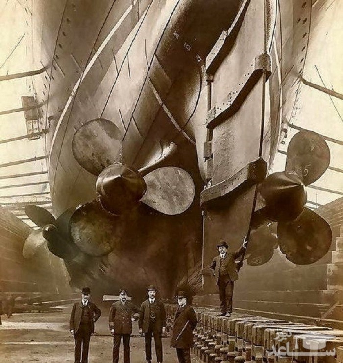 (عکس) کشتی‌ تایتانیک قبل از به آب انداختن در سال ۱۹۱۲