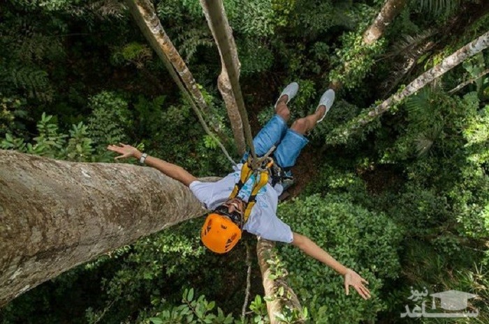 (فیلم) وحشتناک ترین زیپ لاین جهان