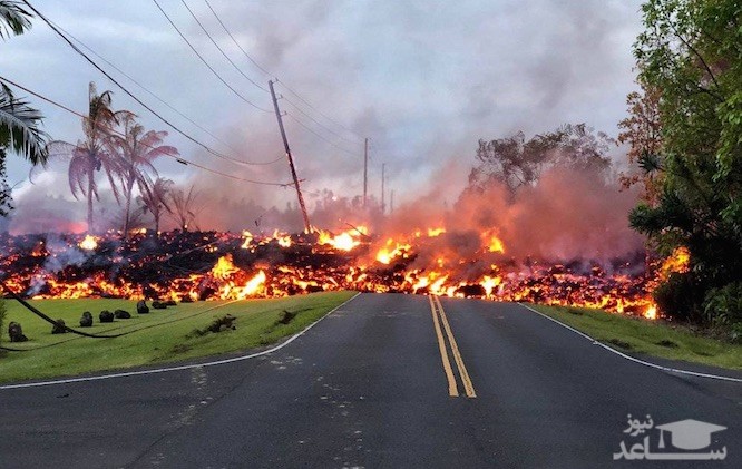 (فیلم) تخریب 37خانه توسط آتشفشان هاوایی