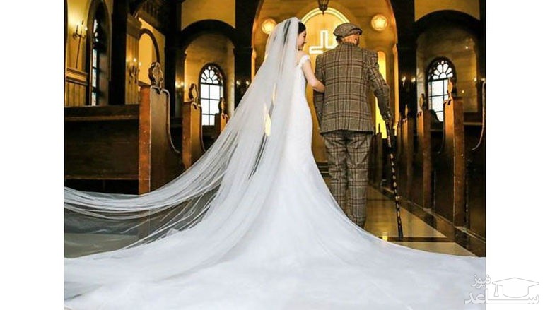 (عکس) این دختر زیبا با پدربزرگش ازدواج کرد تا او را به آرزویش برساند