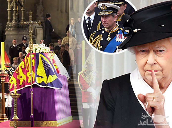 (عکس) مراسم تشییع نمادین ملکه الیزابت !