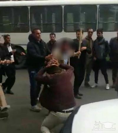 (فیلم) حمله مامور شهرداری تهران به کارگر