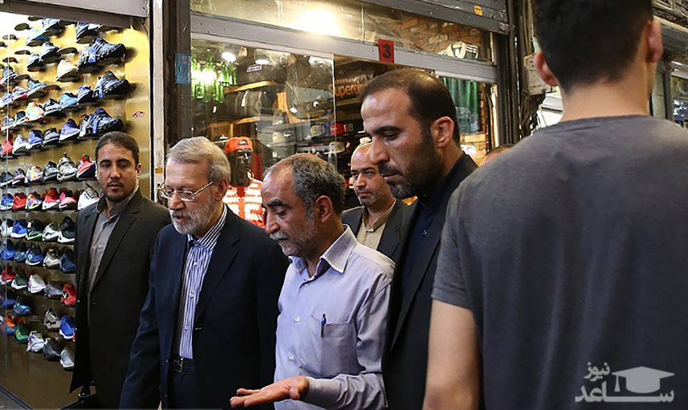 (عکس) حضور رئیس مجلس در بازار تهران
