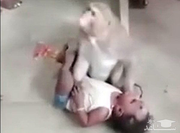 (فیلم) دزدیدن یک بچه توسط میمون !