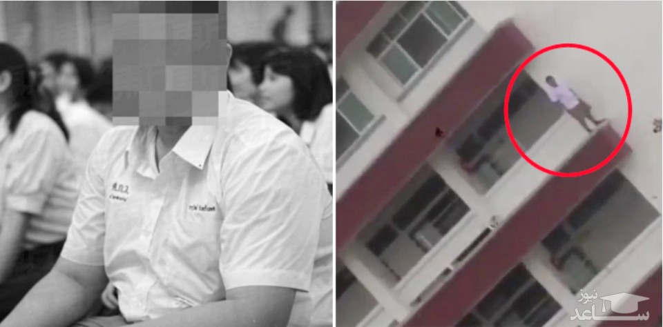 (فیلم) خودکشی دردناک نوجوان دانش آموز در مدرسه