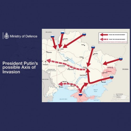 انگلیس نقشه احتمالی حمله روسیه به اوکراین را منتشر کرد