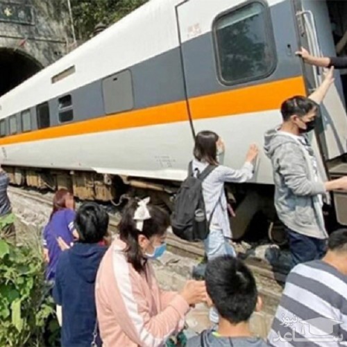  انتشار اولین تصاویر از لحظه حادثه مرگبار قطار مسافری تایوان