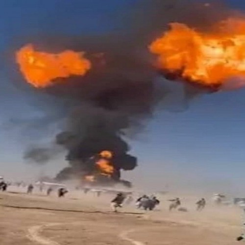آتش سوزی گسترده در گمرک مرزی افغانستان و ایران +فیلم و تصاویر