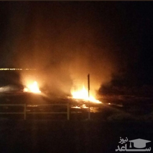 (فیلم) آتش سوزی تانکر حمل بنزین بیخ گوش پالایشگاه تهران