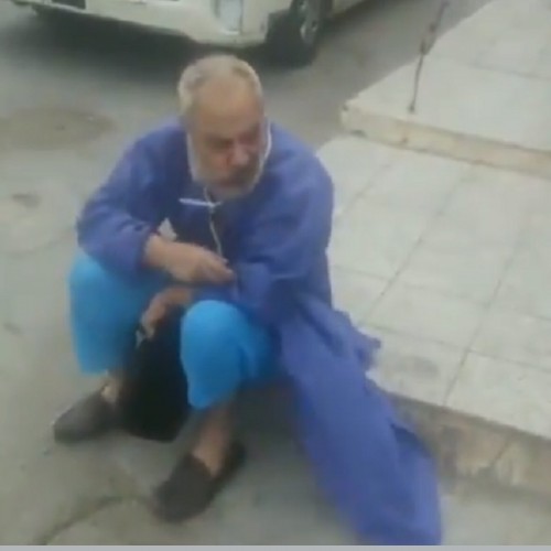 (فیلم) بیرون کردن یک شاعر خوزستانی از بیمارستان به خاطر فقر