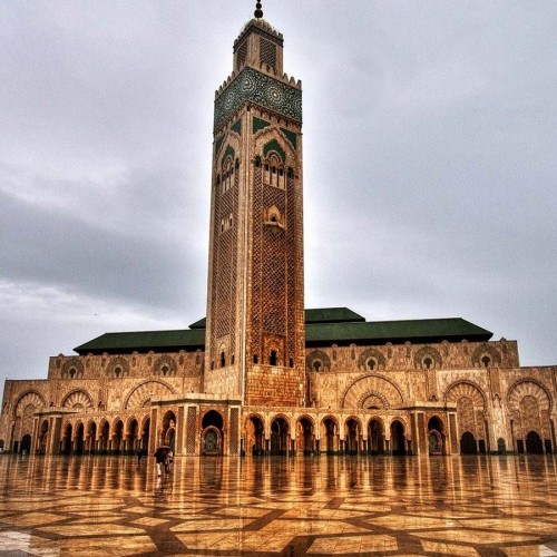 بلندترین مناره جهان در مسجد حسن ثانی