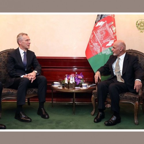 دیدار دبیر کل ناتو با رئیس جمهور افغانستان