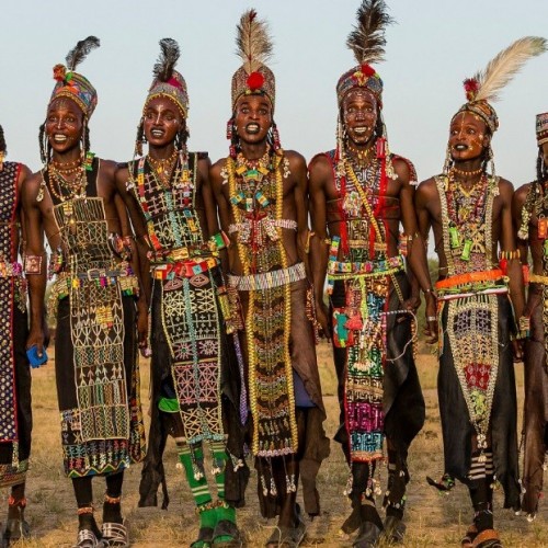 (عکس) رسم عجیب و غریب مردان در قبیله نیجریه ای