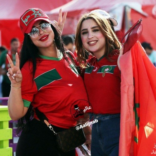 (عکس) تماشاگران جذاب تیم ملی مراکش در بازی مقابل بلژیک