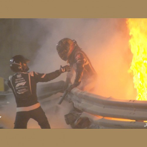 (فیلم) اولین تصاویر از تصادف وحشتناک راننده فرمول یک