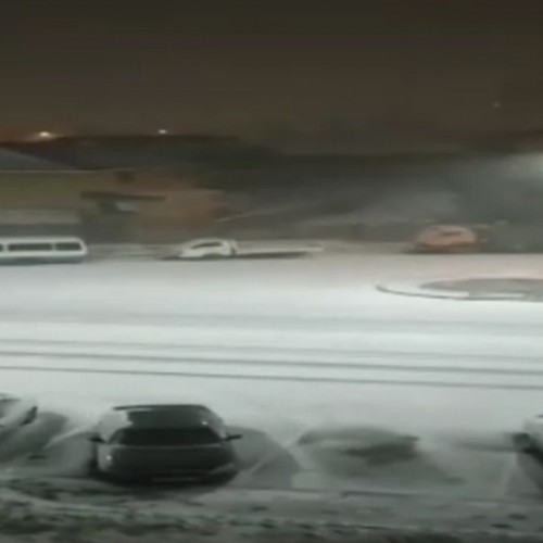 (فیلم) بارش برف سنگین در پایتخت قزاقستان