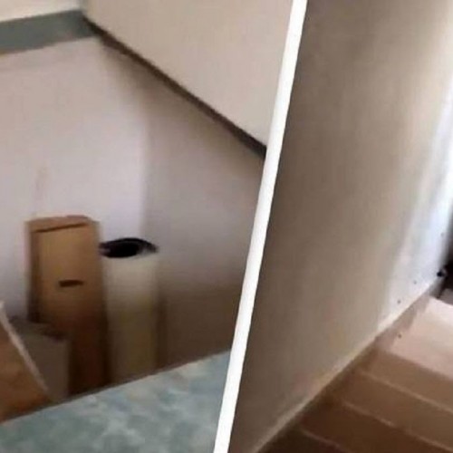 (فیلم) درب مخفی عجیب خانه که خریدار را متحیر کرد!